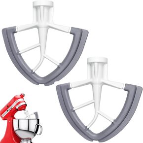 2Pcs Flex Edge Beater Compatible with KitchenAid, 4.5-5 Qt Double Silicone Edge Mixer Paddle Attachment for Kitchenaid Mixer Attachments Accessories