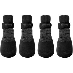 FouFou Dog 82545 2017 Rubber Dipped Socks, Large, Black