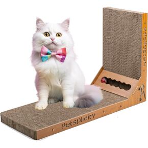 L Shape Cat Scratch Large Pad Wall Mounted - Durable Cardboard Scratcher for Indoor Cats, Space-Saving Design, Protects Furniture, Vertical & Horizontal Use, Catnip Included, Eco-Friendly