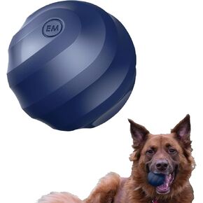 Single, Decorative Fetch & Play Dog Ball Toy with Beef Flavor and Squeaker, Natural Rubber/Latex, Medium Sized (2.5") (Beige) in Saudi Arabia