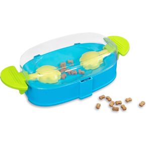 Outward Hound Nina Ottosson Paw N' Play Interactive Dog Treat Puzzle, Level 2 Intermediate Dog Enrichment Dog Toy, Blue, Small