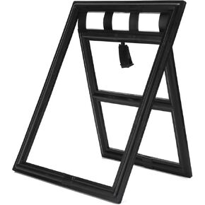 Pet Screen Door, ABS Dog Door for Sliding Door 12x16 Inches Doggy Door for Sliding Door Magnetic Close Cat Door Window Porch, Large, Black (S)