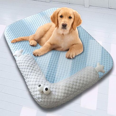 بساط تبريد للكلاب، سرير تبريد غير قابل للانزلاق وقابل للغسل، وسادة وسادة للكلاب مع وسادة مناسبة للكلاب الصغيرة والمتوسطة الحجم، للاستخدام الداخلي والخارجي in Kuwait