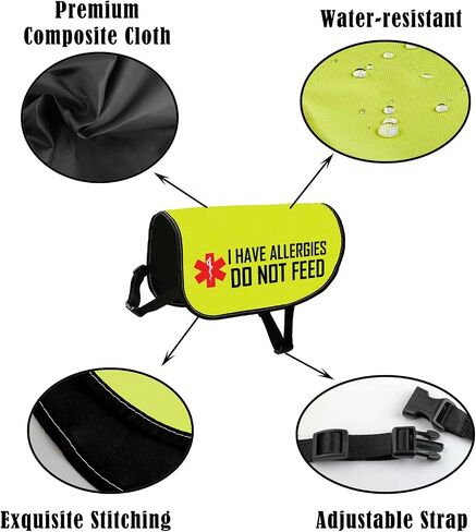 Allergies Warning Dog Jacket Vest I Have Allergies Do Not Feed Dog Harness Special Diet Alleric Dog Gift (DO NOT FEED-Large) in Saudi Arabia