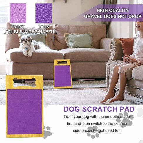 Bamboo Dog Scratch Pad for Nails, Stress/Fear Free Nail Care, Nail Scissors Grinder Alternative, Dog Nail Grinding Trainer, Dog Nail Scratch Board for Dogs Paw (23.5"x 11" x0.5", Purple) in Saudi Arabia