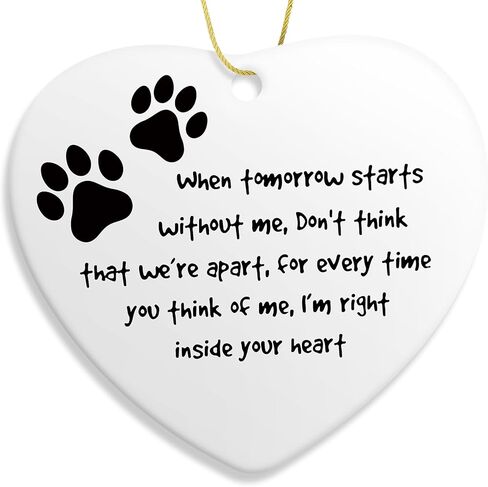 هدايا تذكارية للكلاب لفقدان الكلب، هدايا تذكارية للحيوانات الأليفة، هدايا لفقدان الحيوانات الأليفة، تذكار من السيراميك للتعاطف مع القطط والكلاب التي تمر بعيدًا، هدايا حلية قلب من السيراميك لمحبي الكلاب والأصدقاء والعائلات in Kuwait