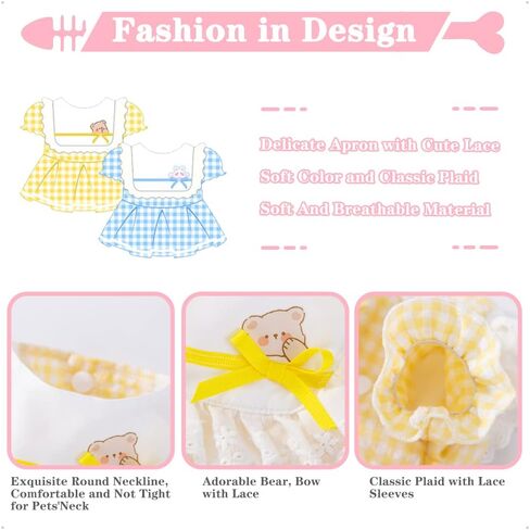 Fashion Pet Dog Clothes, Cute Dresses for Small Dogs Cats Summer Puppy Skirt Pup Yorkie Clothing Sundress Costume Cat Clothing Female Pet Skirt Outfit for Chihuahua Yorkies Pup Cat Outfit（Yellow, XXL） in Saudi Arabia
