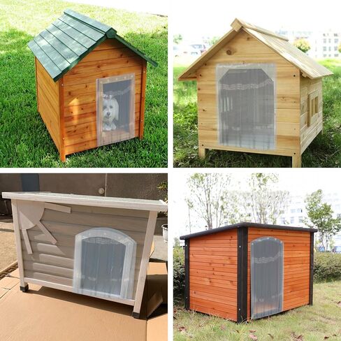 Dog Door Replacement Flaps, Safe PVC Plastic Vinyl Strip for Dog House Cat Doors, Flexible Soft Thicken Weatherproof for Pet Doghouse with Screws, Easy to DIY Cut & Install, 11.8in x 4.9ft in Saudi Arabia