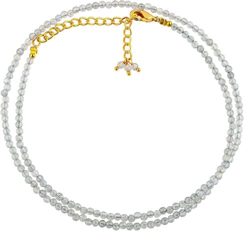 Natural Peach Moonstone Gemstone Handmade Beaded Necklace, Faceted Beads Energy Stones, June Birthstone, Healing Crystals Women Fashion Jewelry gift, Christmas Gifts in Saudi Arabia