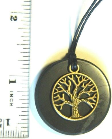 Shungite pendant with circle Tree of Life in Saudi Arabia