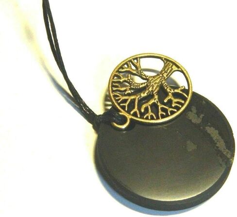 Shungite pendant with circle Tree of Life in Saudi Arabia