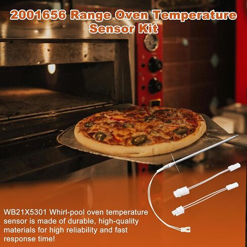 12001656 Oven Temperature Sensor Replacement Compatible with Whirl-pool Ken-more Ovens Replaces AP4009009 74004943 PS1570174 12001554 12001656VP 7430P003-60（1 Pack） in Saudi Arabia