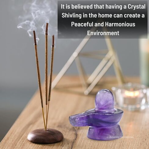 Shiva Lingam Stone Opalite Crystal - Shivling for Pooja، ديكور غرفة المكتب المنزلي مصنوع من كريستالات الشفاء وأحجار الشفاء - Adiyogi Shiva Lingams in Kuwait