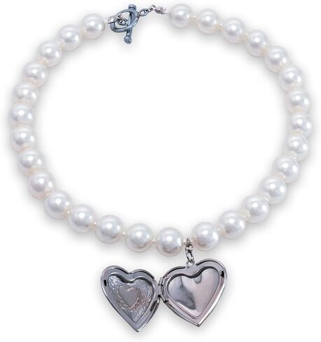 Unisex HANDMADE MGK Inspired, Punk Faux Pearl Necklace, Steel Horseshoe Clasp Pearl Necklace, Emo, Y2K, Trendy in Saudi Arabia
