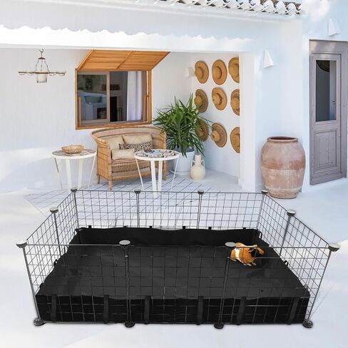 Beautyflier Guinea Pig Cage Tarp Bottom Guinea Pig Cage Liner Waterproof Washable Liner Bedding Guinea Pig Cage Base for Rabbits, Chinchillas, Ferrets, and Other Small Animals (Liner Only) in Saudi Arabia