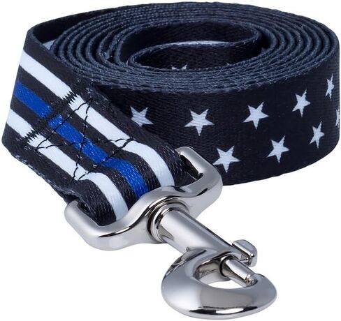 Native Pup Thin Blue Line/Police Dog Leash (Stars) in Saudi Arabia