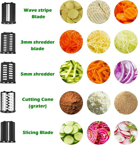 Slicer Shredder Attachments for Kitchen Aid Stand Mixer,Food Slicers Cheese Grater Attachment for Kitchen aid Accessories, Salad Maker Accessory Vegetable Chopper Slicer Accessories with 5 Blades in Kuwait