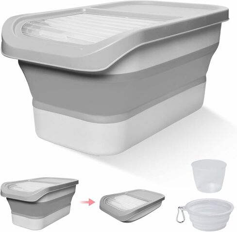 Ino 10-13 lbs Dod Food Container Set- Airtight Lid, Scoop, Measuring Cup and Silicone Bowl-Convenient Pet Food Storage Solution for Dogs, Cats with Airtight Seal, Leakproof, and Portable Design. in Saudi Arabia