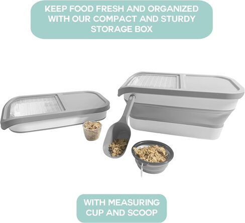 Ino 10-13 lbs Dod Food Container Set- Airtight Lid, Scoop, Measuring Cup and Silicone Bowl-Convenient Pet Food Storage Solution for Dogs, Cats with Airtight Seal, Leakproof, and Portable Design. in Saudi Arabia