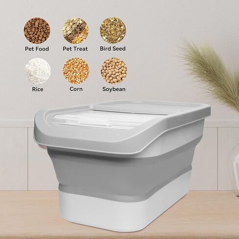 Ino 10-13 lbs Dod Food Container Set- Airtight Lid, Scoop, Measuring Cup and Silicone Bowl-Convenient Pet Food Storage Solution for Dogs, Cats with Airtight Seal, Leakproof, and Portable Design. in Saudi Arabia