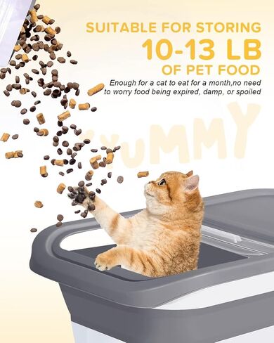 Ino 10-13 lbs Dod Food Container Set- Airtight Lid, Scoop, Measuring Cup and Silicone Bowl-Convenient Pet Food Storage Solution for Dogs, Cats with Airtight Seal, Leakproof, and Portable Design. in Saudi Arabia