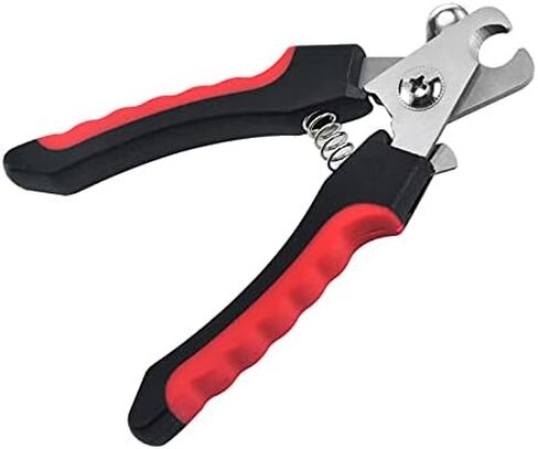 4 Pieces/set Pet Dog Cat Nail Clipper Cutter Stainless Steel Grooming Trimmer Scissors Clippers for Animals with Lock 2 sizes (Lagre, Black and Red) in Kuwait