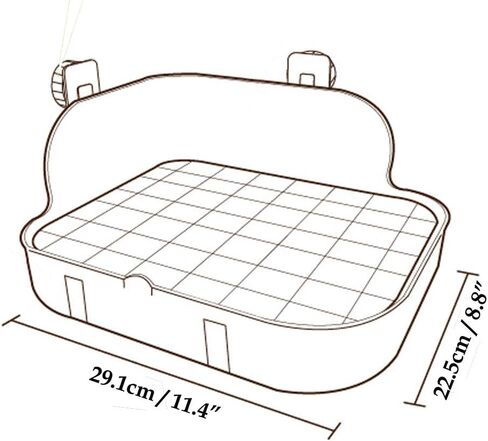 SunshineBio Rabbit Litter Box Toilet for Small Animal Bunny Rabbits Guinea Pig Galesaur Ferrets Corner Litter Pan Potty Trainer with Stainless Steel Panel Small Pets Cage Toilet Bedding Box (Green) in Kuwait