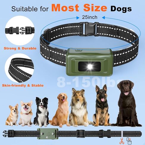 Dog Shock Collar 3200-4265Ft Dog Training Collar with Remote for Large Medium Small Dogs, IPX7 Waterproof with 4 Safe Training Modes, Security Lock, Dog Bark E-Collar for All Breeds(Green) in Saudi Arabia