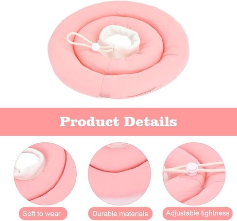 Dog Cone, Pet Collar Set, Adjustable Dog Pillow Cone with Leash, Waterproof Post-Operative Recovery Collar, Lick Resistant, for Small Dogs, Medium Dogs(Size:L) in Saudi Arabia