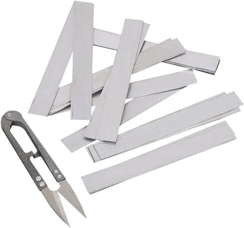 52 Pcs Aquarium Plant Weights Anchors Fish Tanks Plant Anchors Overweight Plant Weights Can Cut Metal Strips with Scissor for Live Plants in Saudi Arabia