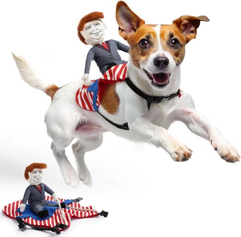 Nocciola Dog Costume, Funny Dog Costumes with Squeaker, Riding Designed Costume for Small Medium Large Dogs (Small) in Saudi Arabia