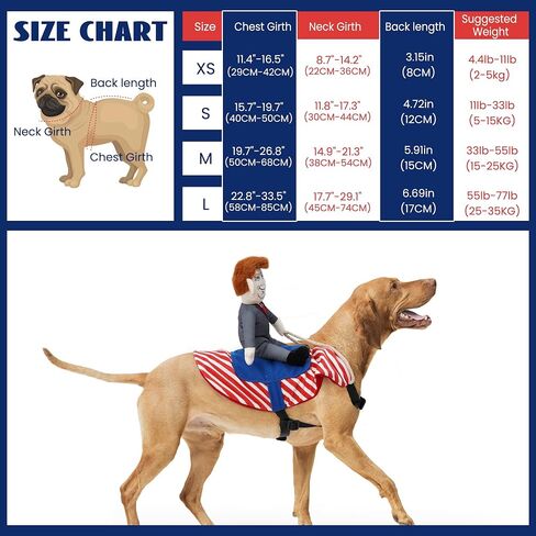 Nocciola Dog Costume, Funny Dog Costumes with Squeaker, Riding Designed Costume for Small Medium Large Dogs (Small) in Saudi Arabia
