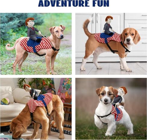 Nocciola Dog Costume, Funny Dog Costumes with Squeaker, Riding Designed Costume for Small Medium Large Dogs (Small) in Saudi Arabia