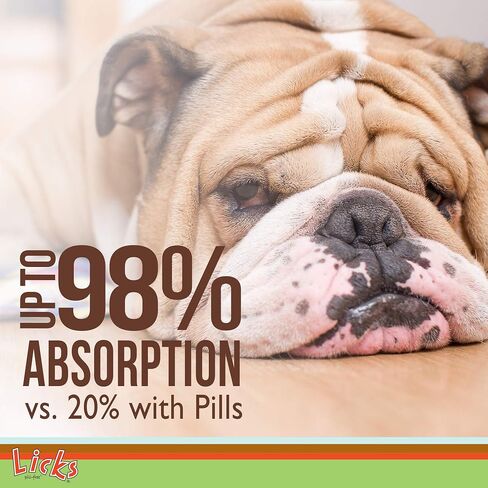 Licks Pill-Free Dog Joint and Heart - Glucosamine & Omega 3 Fish Oil Supplement for Dogs - Inflammation Supplements for Joint Support - Gel Packets - 30 Use in Saudi Arabia