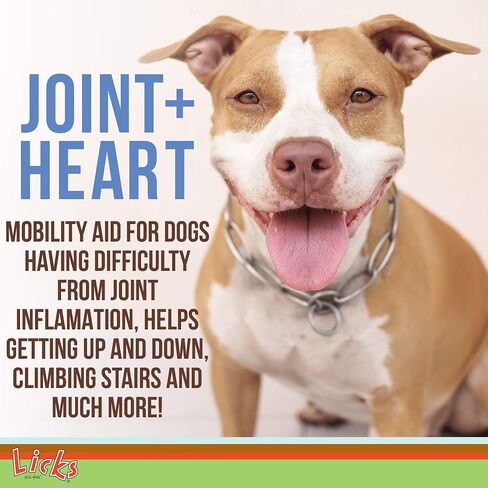 Licks Pill-Free Dog Joint and Heart - Glucosamine & Omega 3 Fish Oil Supplement for Dogs - Inflammation Supplements for Joint Support - Gel Packets - 30 Use in Saudi Arabia
