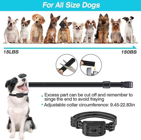 سياج لاسلكي للكلاب، نظام سياج كهربائي 2 في 1 لكلبين مع طوق تدريب وجهاز تحكم عن بعد، IP65 مقاوم للماء، نظام جديد لاحتواء الحيوانات الأليفة الآمن لجميع الكلاب، يغطي مساحة تصل إلى 8 فدان (20-850 قدمًا) in Kuwait