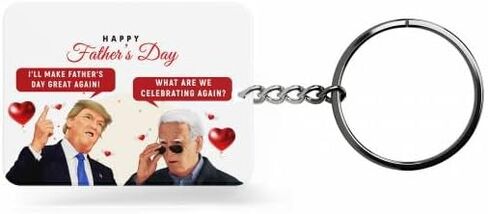 Funny Biden and Trump Father's Day Keychain - Keychain For Dad, Keychain For Him, Father's Day Keychain, Funny Keychain For Him, For Grandad, Gift For Dad [K-00465] in Saudi Arabia