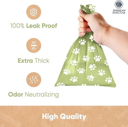 AKC Dog Poop Bags - EXTRA THICK Leak Proof Pet Waste Bags - 16 Refill Rolls - Lavender Scent - 240 Count (Paw Print) in Saudi Arabia