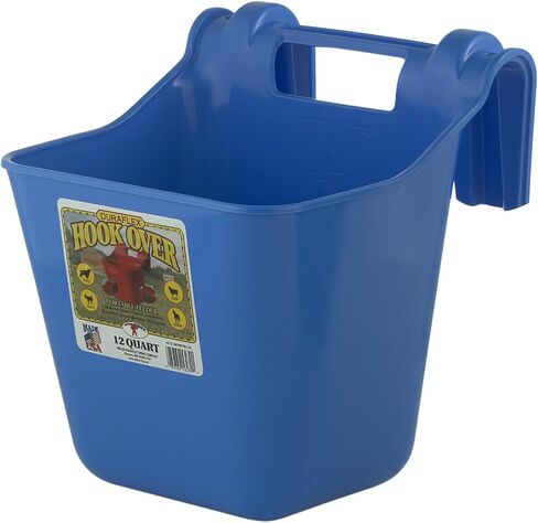 Little Giant® Plastic Hook Over Feeder | Mountable Livestock & Pet Feed Bucket | Horse Feed Bucket | Made in USA | 12 Quarts | Lime Green in Saudi Arabia