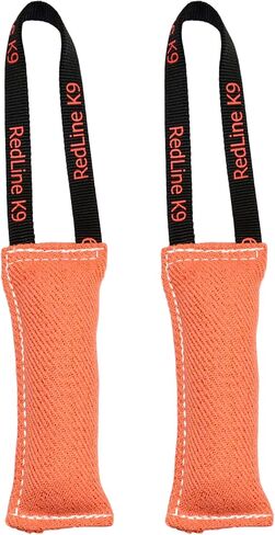 Redline K9 French Linen Tug Toy (3" x 8") 1 Handle- Bundle of 2 Dog Tug Toy (Pink) in Saudi Arabia