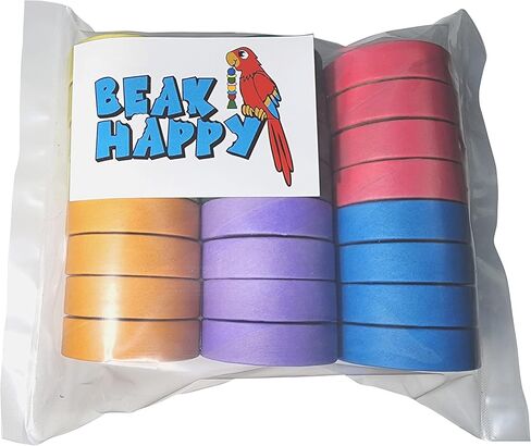 Bird Toys Colorful Small Bagel 1.75"(24 Pack) for Small to Medium Parrots in Saudi Arabia