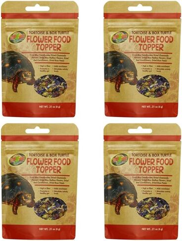Zoo Med Tortoise & Box Turtle Flower Food Topper 0.21 أونصة - عبوة من 4 قطع in Saudi Arabia