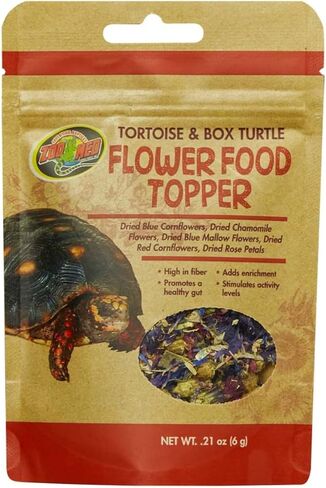 Zoo Med Tortoise & Box Turtle Flower Food Topper 0.21 أونصة - عبوة من 4 قطع in Saudi Arabia