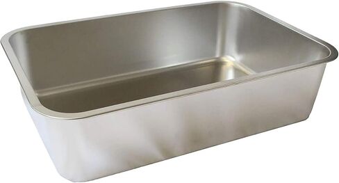 Midlee Stainless Steel Cat Litter Box- XL Size- 23.5" x 15.5" x 5.75" in Saudi Arabia