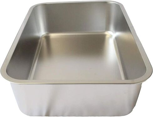 Midlee Stainless Steel Cat Litter Box- XL Size- 23.5" x 15.5" x 5.75" in Saudi Arabia