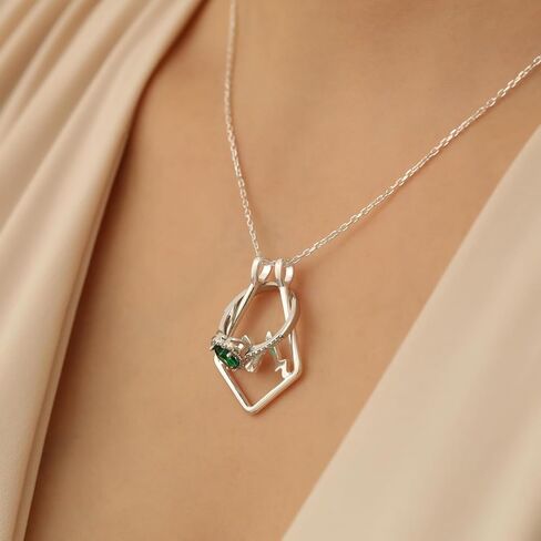 Mountain Ring Holder Necklace | Dainty Ring Holder Necklace, 925 Sterling Silver Engagement Ring Saver Pendant Necklace Wedding Gift, Mother's Day Valentine's Day Gifts for Her in Saudi Arabia