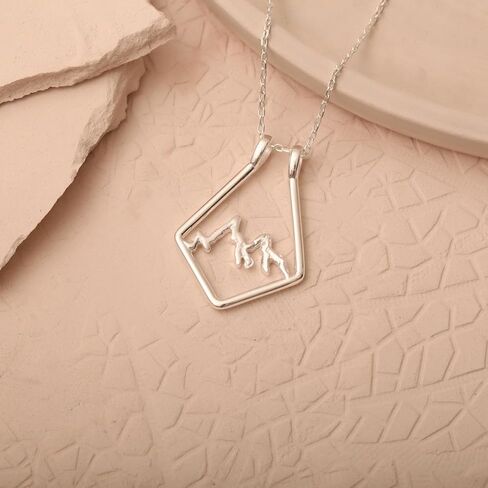 Mountain Ring Holder Necklace | Dainty Ring Holder Necklace, 925 Sterling Silver Engagement Ring Saver Pendant Necklace Wedding Gift, Mother's Day Valentine's Day Gifts for Her in Saudi Arabia