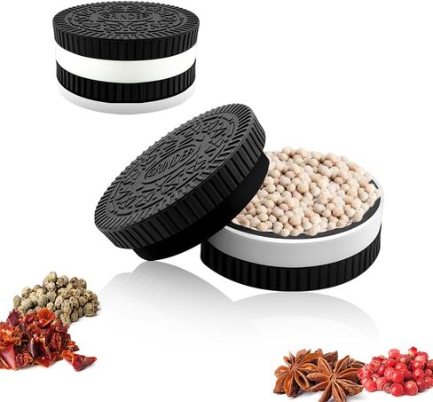 Grinder,2.2 Inch, Biscuit Shape Design Grinder(2 Pack, Black) in Kuwait