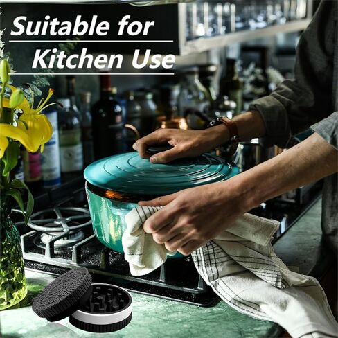 Grinder,2.2 Inch, Biscuit Shape Design Grinder(2 Pack, Black) in Kuwait