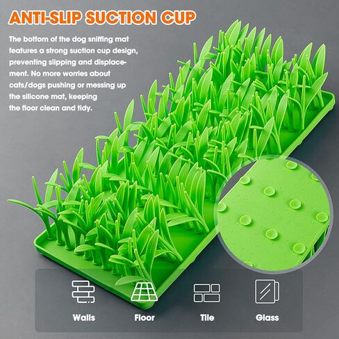 Silicone Grass Mat for Cats, Snuffle Mat for Dogs and Cats, Cat Foraging Mat, Dog Food Mat Slow Feeder, Cat Grass Mat for Indoor, Interactive Sniff Mats Pet Toy in Saudi Arabia
